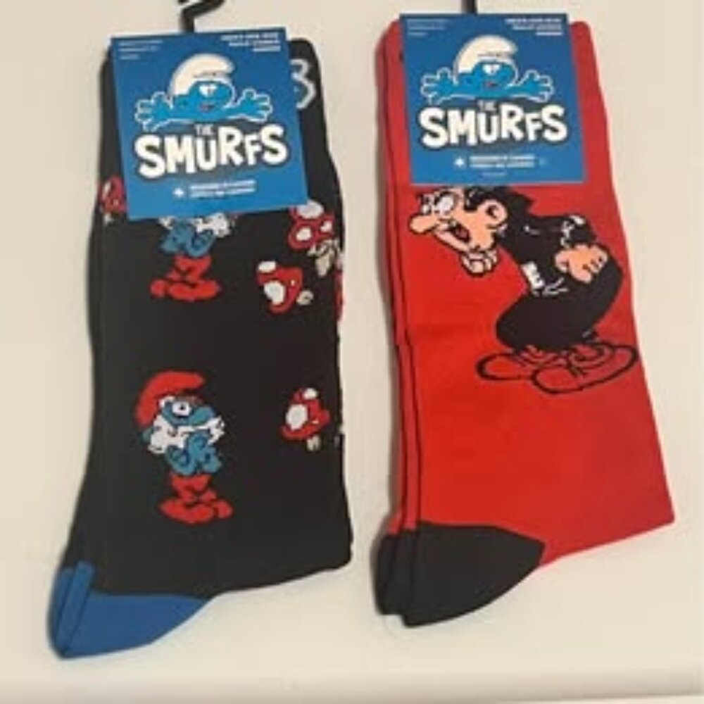 Set of 2 Smurfs Mid-Calf Socks – New with Tags